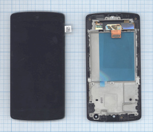 Дисплей для LG Nexus 5 D820 черный с рамкой