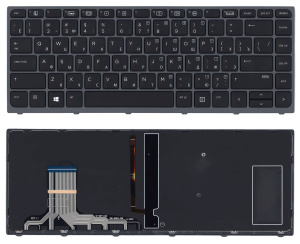 Клавиатура для ноутбука HP ZBook Studio G3  черная с подсветкой