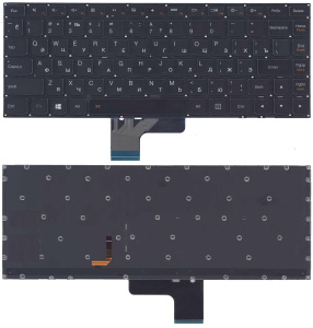 Клавиатура для ноутбука Lenovo IdeaPad S410, U430, U330P, U330  черная с подсветкой