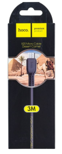 Кабель USB HOCO X20 Flash, USB - Micro USB, 2А, 3м, черный