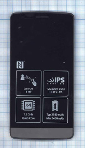 Дисплей для LG G3 S D724 черный с серой рамкой
