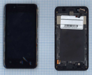Дисплей для Lenovo A319 черный с рамкой