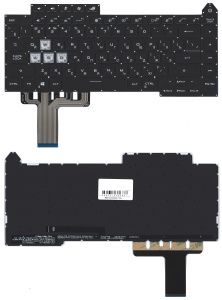 Клавиатура для ноутбука Asus ROG Strix G15 G513 черная с RGB подсветкой
