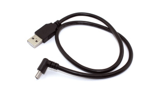 Кабель USB  Type A на Mini USB угол вниз  0,5 м