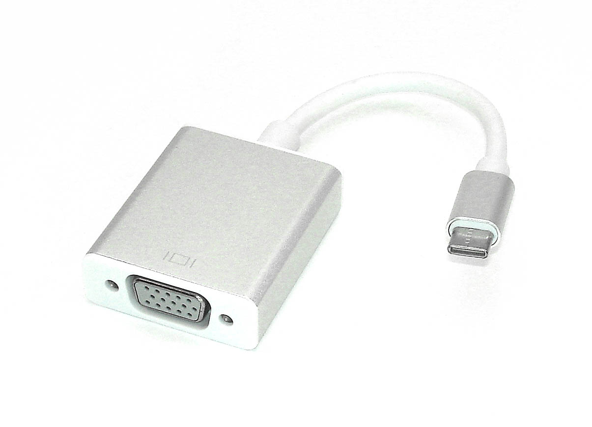 Адаптер Multiport Type-C на VGA для MacBook серебристый