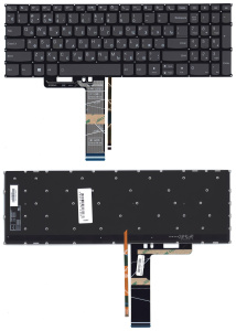 Клавиатура для ноутбука Lenovo Flex 5-15 черная с подсветкой