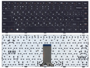 Клавиатура для ноутбука Lenovo Flex 2-14 G40-30 G40-70 черная с черной рамкой без подсветки