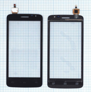 Сенсорное стекло (тачскрин) для Prestigio MultiPhone 3501 DUO черное
