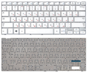 Клавиатура для ноутбука Samsung NP915S3 белая