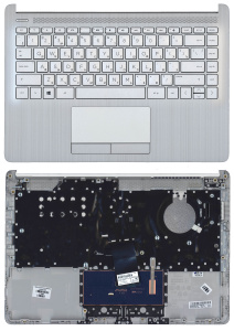 Топкейс для HP 14-CF 14-DK серебро