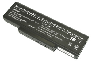 Аккумуляторная батарея для ноутбука Asus A9, F2, F3, S9, Z series 7800mAh A32-F3 OEM черная