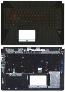 Топкейс для Asus TUF FX705 черный с красной подсветкой