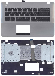 Топкейс для Asus X751 черно-серебристый с разбора