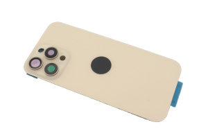 Задняя крышка (стекло) для iPhone 16 Pro Max (A3296) в сборе со стеклом камеры бежевая