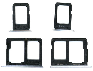 Лоток для SIM-карты Samsung Galaxy A7 (A710F) -2 SIM черный