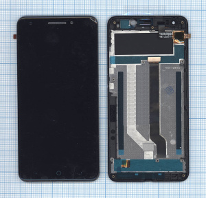 Дисплей для ZTE Blade A813 черный с рамкой