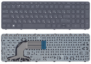 Клавиатура для ноутбука HP Pavilion 15-e черная с рамкой