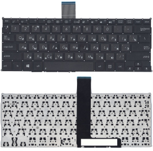 Клавиатура для ноутбука Asus F200CA F200LA F200MA X200 черная, без рамки, плоский Enter