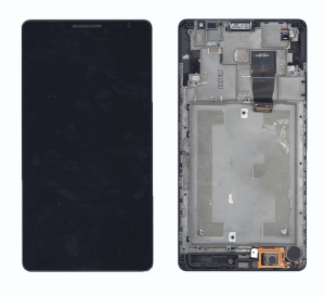 Дисплей для Huawei Ascend Mate черный с рамкой