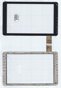 Сенсорное стекло (тачскрин) XC-PG1010-005FPC (257x159mm) черное