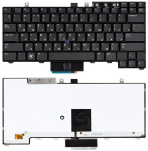 Клавиатура для ноутбука Dell Latitude E5400 E6410 E6400 черная с подсветкой и указателем