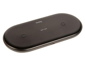 Беспроводная зарядка HOCO CW23 dual power 2*10W wireless fast charger, черный