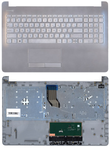 Топкейс для HP 15S-EQ 15S-FQ  серебристый FPR с тачпадом