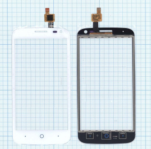 Сенсорное стекло (тачскрин) для ZTE Blade Q Lux белое