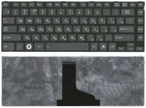 Клавиатура для ноутбука Toshiba L800 L830 черная с черной рамкой