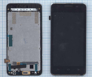 Дисплей для Huawei Ascend G510 черный с рамкой