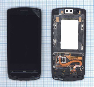 Дисплей для Nokia 700 черный с рамкой
