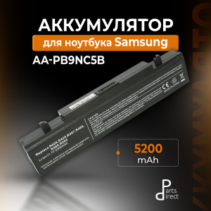 Аккумуляторная батарея для ноутбука Samsung R420 R510 R580 (AA-PB9NC5B) 5200mAh OEM черная