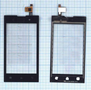 Сенсорное стекло (тачскрин) для ZTE V815W v2 черное