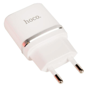 Блок питания (сетевой адаптер) HOCO C12 Smart два порта USB, 5V, 2.4A, белый