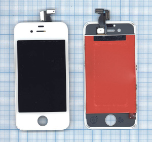 Дисплей для iPhone 4S в сборе с тачскрином (LT) белый