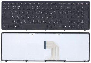 Клавиатура для ноутбука Lenovo IdeaPad Z500 черная c черной рамкой