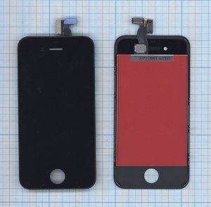 Дисплей для iPhone 4S в сборе с тачскрином (LT) черный