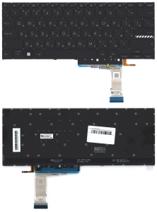 Клавиатура для ноутбука Asus vivobook 14 m1402ia черная с подсветкой