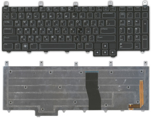 Клавиатура для ноутбука Dell Alienware M17x R4 M18X R1 M18X R2 черная