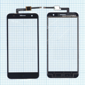Сенсорное стекло (тачскрин) для ZTE Blade V7 черное