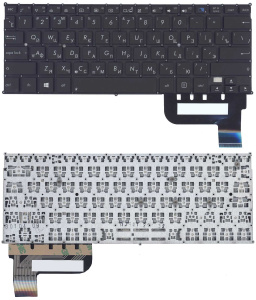 Клавиатура для ноутбука Asus Taichi 21 черная с подсветкой
