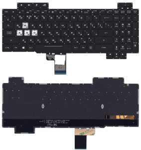 Клавиатура для ноутбука Asus ROG GL504 черная c белой подсветкой