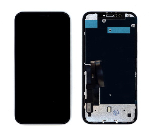Дисплей для Apple iPhone XR в сборе с тачскрином и рамкой (AAA TFT) черный