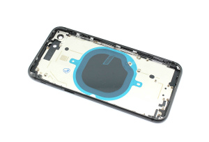 Задняя крышка (корпус) в сборе с рамкой для Apple iPhone 8 черная