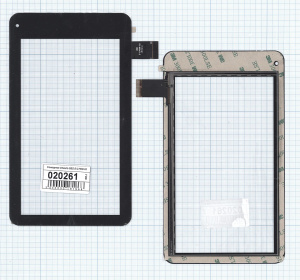 Сенсорное стекло (тачскрин) QSD E-C7058-02 черное