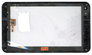 Сенсорное стекло (тачскрин) для ZTE V9 MCF-070-0170-V4.0 черное с рамкой