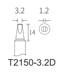 Жало ATTEN T2150-3.2D для паяльника ST-2150/ST-2150D