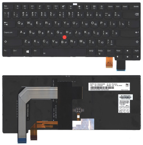 Клавиатура для ноутбука Lenovo Thinkpad T460S T470S черная с подсветкой 01EN722, 01EN763