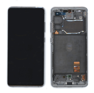 Дисплей для Samsung Galaxy S20 FE SM-G780F в сборе с тачскрином ServicePack черный (GH82-24219B)