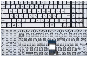 Клавиатура для ноутбука Asus N541 серебристая